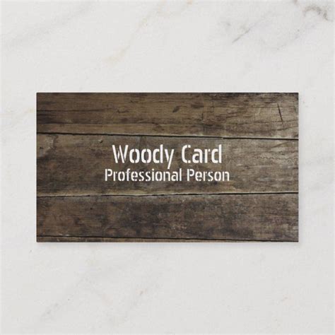 Faux Rustic Wood Business Card Wood Business Cards