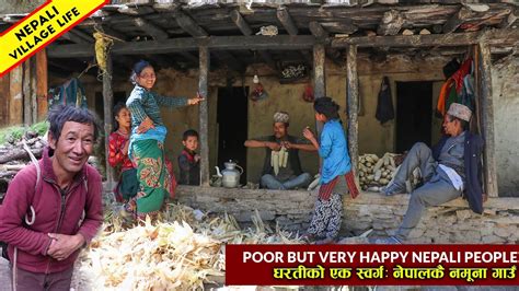 Poor But Very Happy Life In Nepali Village Nepal Village Lifestyle Iamsuman Youtube