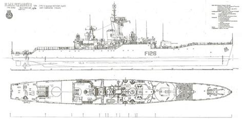 Jecobin Plan Drawing Hms Plymouth 1986 196 Modern Royal Navy