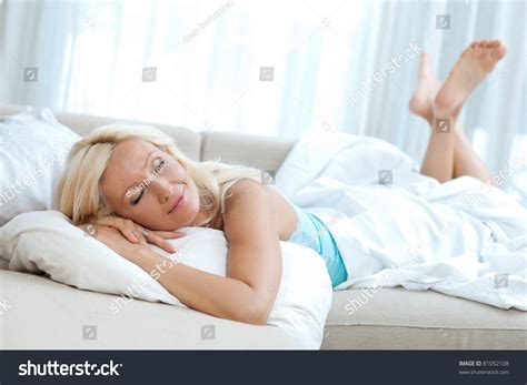 Beautiful Mature Woman Bed Images Stock Photos Vectors