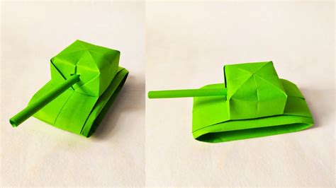 How To Make A Paper Origami Army Tank Easy Tank Tutorials Youtube