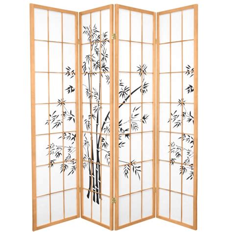 Oriental Furniture 6 Ft Tall Lucky Bamboo Room Divider Natural 4