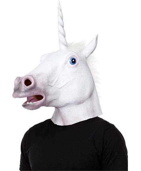 Unicorn Head Mask Latex Horse For Costume Fancy Dress Party Halloween