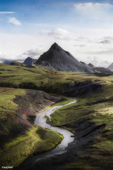 Download Premium Image Of View Of Volcanic Region In Icelandic