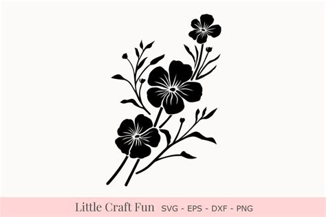 Flowers Silhouette Svg Florals Silhouette Svg 99371