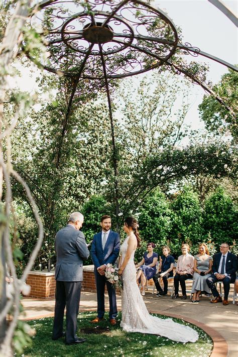 Intimate Garden Elopement Style Wedding At The Arboretum In Dallas