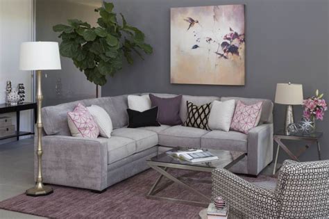 Were Inspired By The Purple And Grey Color Combo In This Living Room Mauve Living Room