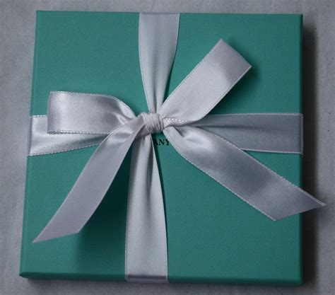 Authentic Tiffany And Co Blue T Box Ribbon Empty Square 6 15cm Jewelry