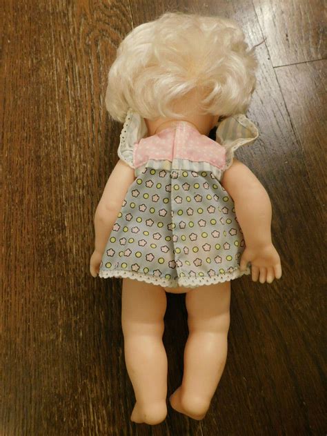1999 Mattel 13 Drink And Wet Doll Blonde Rooted Hair Blue Eye Betsy