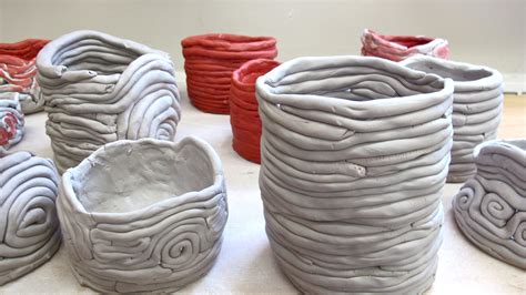 Clay Coil Pots Green Art Here And There