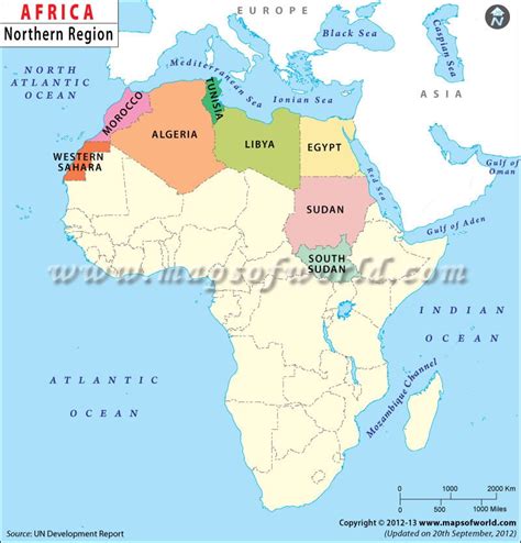 Map Of North Africa Northern Africa Map