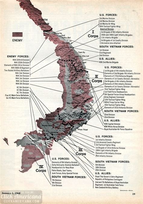 Map Of Vietnam War Zones Maping Resources