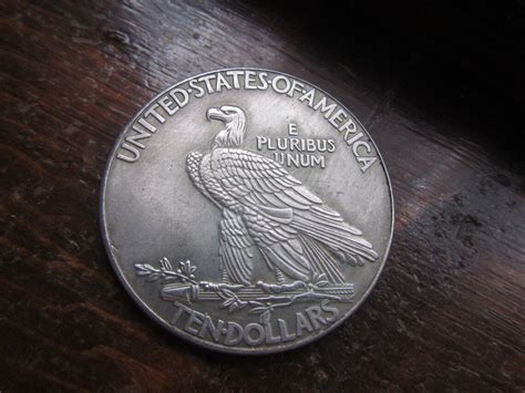 Usa Indian Head 1907 Silver 10 Dollars Eagle Collectible Commemorative