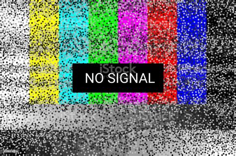 Tv No Signal Static Screen 4k Full Hd Resolutions Vector Stock