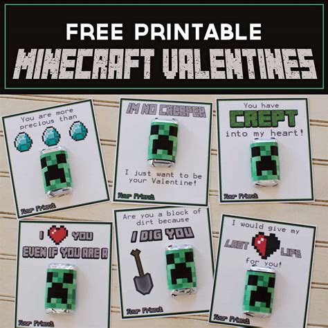 Browse design wizard's huge range of trending categories to find impressive design templates. Free Printable Minecraft Valentines