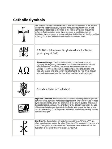 Catholic Symbols Pdf Pdf Jesus Abrahamic Religions