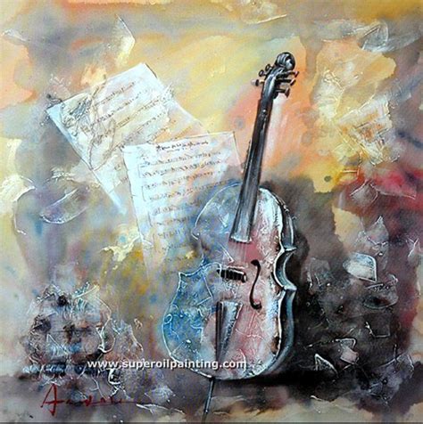 Mordern Music Instrument Oil Painting From China