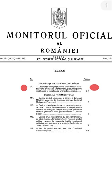 Oug Ordonan A Austerit Ii A Fost Publicat N Monitorul