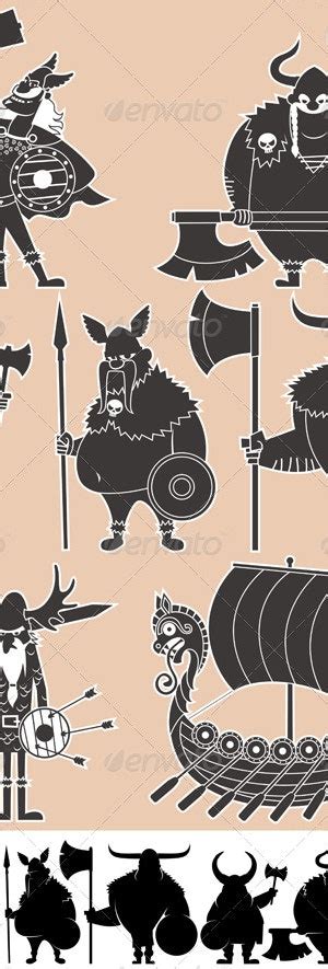 Viking Silhouettes By Malchev Graphicriver