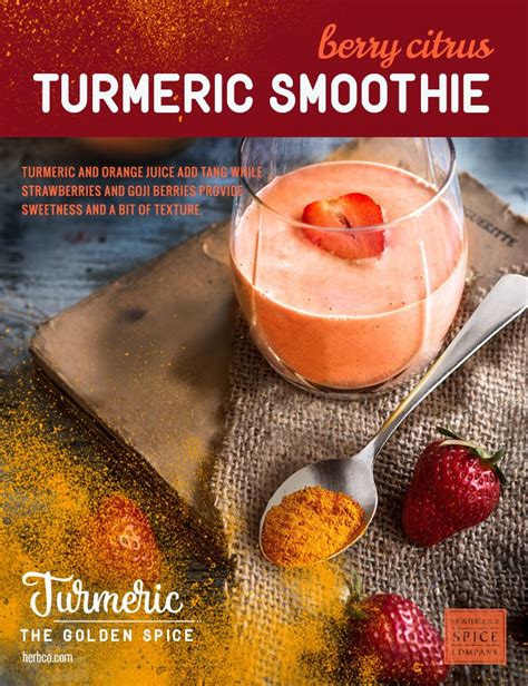 Berry Citrus Turmeric Smoothie Recipe Turmeric Smoothie Recipes