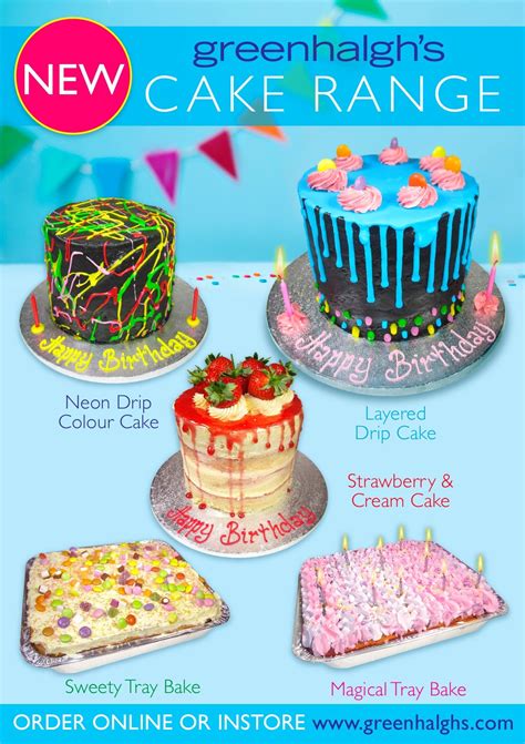 Our New Range Birthday Cakes Greenhalghs Craft Bakery Facebook
