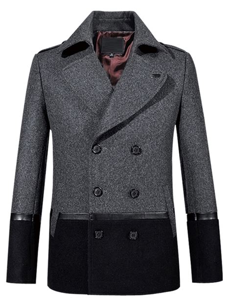Get dci john luther trench coat for yourself right now and be a macho man. 2018 Amazing Grey Black Modern Pea Coat | NeedPeacoat.com