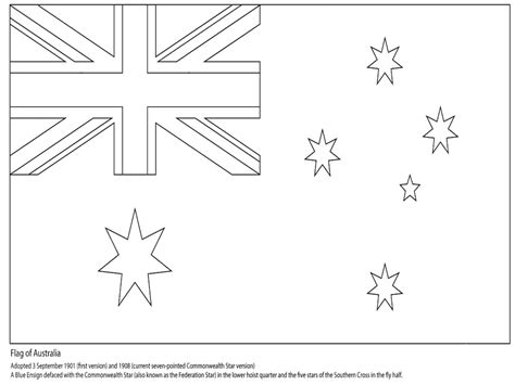 Bandeira Da Australia Para Colorir