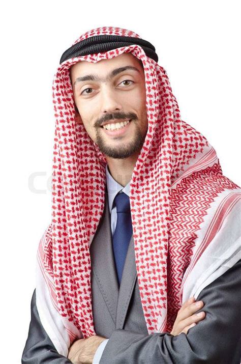 Arab Businessman Isolated On White Stock Photo Colourbox