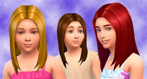 Mystufforigin Straight Hairstyles For Girls Sims 4 Hairs