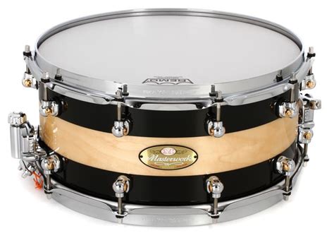 Pearl Masterworks Birch Snare Drum 14 X 65 Inch Piano Black With