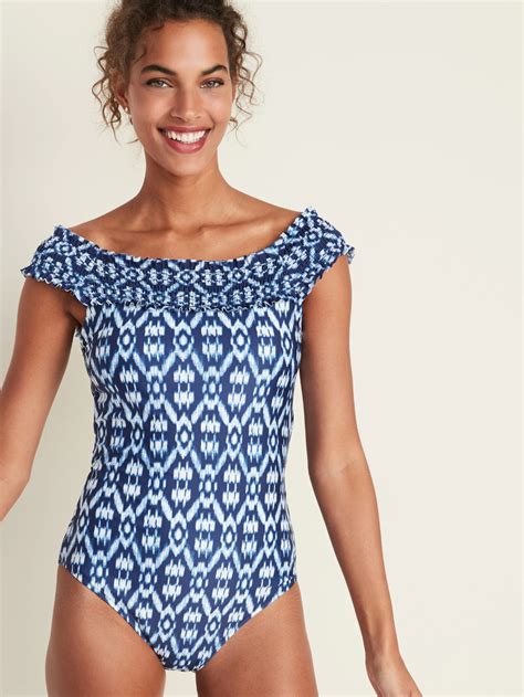 Off The Shoulder Swimsuit For Women Old Navy In 2020 Swimsuits For