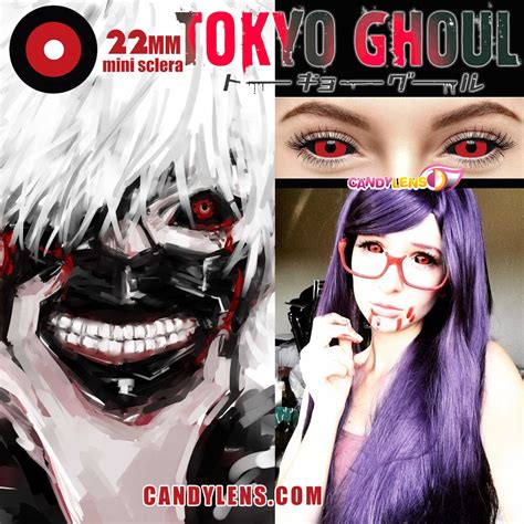 22mm Full Sclera Tokyo Ghoul Contacts Candylens