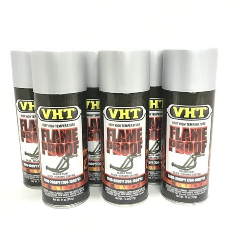 Vht Sp106 6 Pack Flat Silver High Temperature Flame Proof Header Paint
