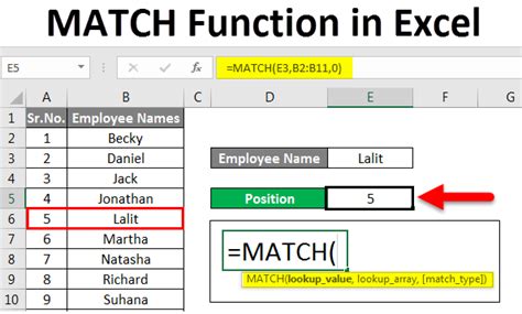 Match Function In Excel Examples How To Use Match Function