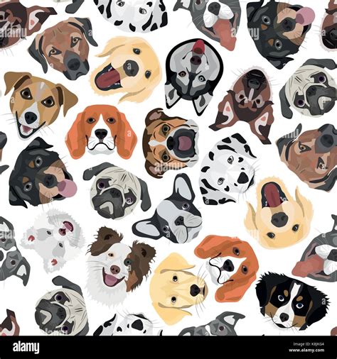 Illustration Seamless Pattern Dogs For The Creative Use In Graphic