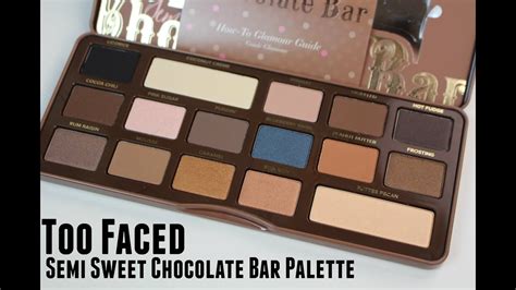 #regram todays makeup tutorial uses the too faced chocolate bar palette. Too Faced Semi Sweet Chocolate Bar Palette Review | Bailey ...