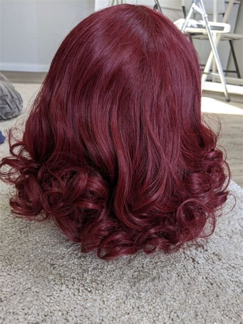 Hair fringe on headband hair bang synthetic fringe attached headband all colours. Dark red short curly wig with bangs - Wigs and Artificial ...