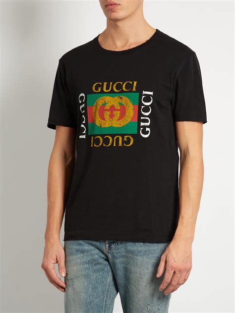 Gucci Print T Shirt In Black For Men Lyst