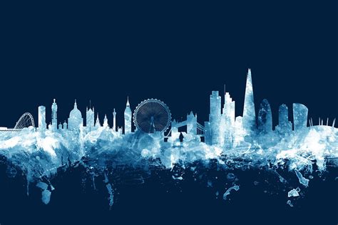 London England Skyline Digital Art By Michael Tompsett Pixels