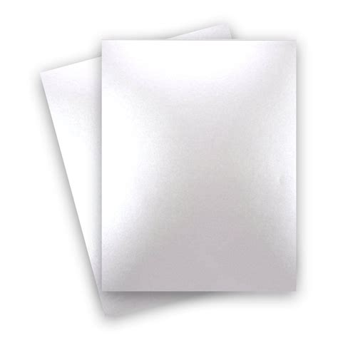 Shine Pearl White Shimmer Metallic Paper 85 X 11 80lb Text 118gsm