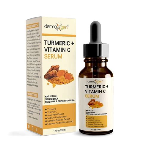 Turmeric And Vitamin C Anti Aging Facial Serum Pure Organic Reduce