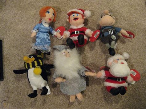 Santa Claus Is Comin To Town Beanie Full Set Htf 6 Stuffed Plush Lot