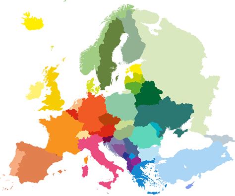 Europe Map Vector Svg Clip Art Library