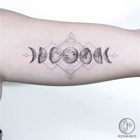 44 Fine Line Black And Grey Tattoos By Poonkaros Tattooadore Moon