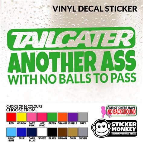 Tailgater Another Ass With No Balls To Pass Vinyl Etsy
