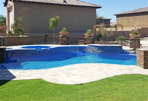 Installation and removal each time you want to use the pool. Pool Safety Net Gallery | Safety Nets for Pools | Katchakid