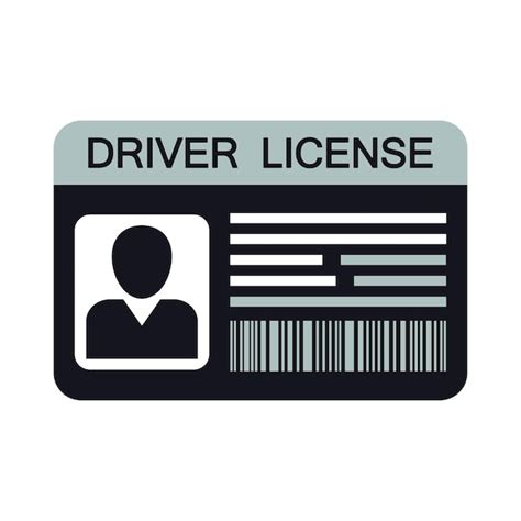 Ikona Prawa Jazdy Plastikowa Karta Makieta Identyfikacja Dokumentu Premium Wektor