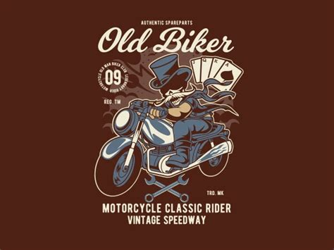 Old Man Biker Graphic T Shirt Design Buy T Shirt Designs