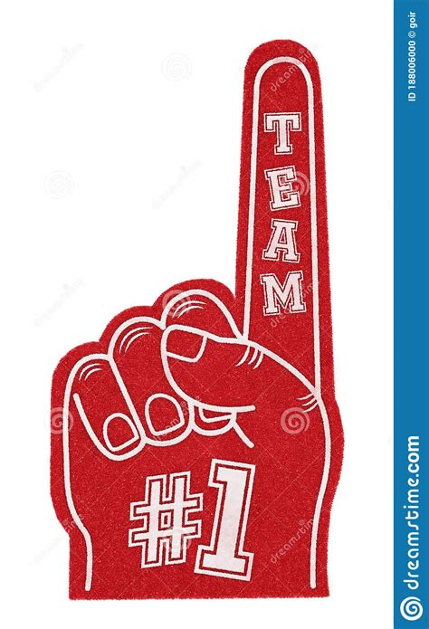 Number One Team Foam Hand Stock Photo Image Of Sign 188006000