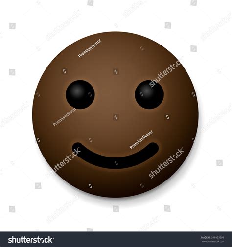 Happy Emoticon Emoji African American Isolated Stock Vector Royalty